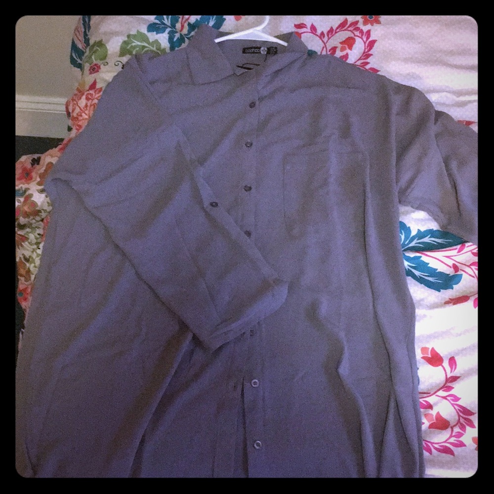 Plus size- oversized button down shirt